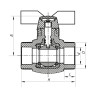Кран кульовий PPR КШ Koer (метелик) для гарячої води 25 (Koer K0182.PRO) (KP0235)
