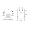 Унітаз підвісний Mixxus Premium Ellipse-0301-R 495x365x365mm, система змиву Rimless (MP6460)