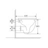 Унітаз підвісний Mixxus Premium Ellipse-0301-R 495x365x365mm, система змиву Rimless (MP6460)