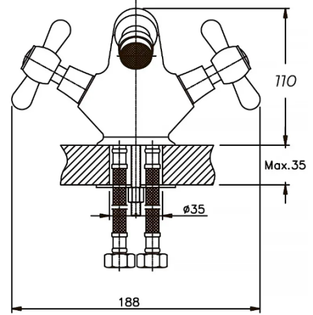 Смеситель для биде Haiba DOMINOX 162 (HB0074)