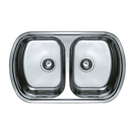 Мийка кухонна Haiba 80x49 Double (decor) (HB0572)
