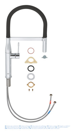 Змішувач для кухні з гнучким виливом Grohe Essence New (30294000)