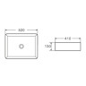 Умивальник накладний керамічний Mixxus Premium Quadro-0102 520x410x130mm (MP6488)