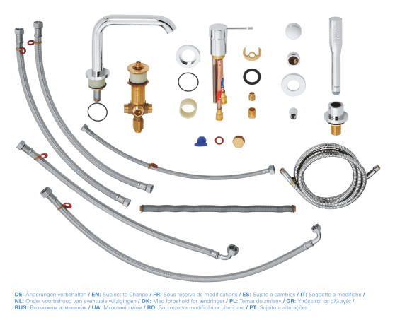 Змішувач на борт ванни на 4 отвори Grohe Essence New (19578001)