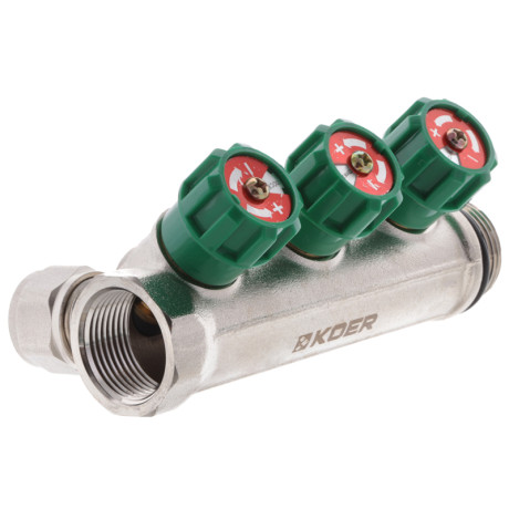 Колектор вентильний з фитингом Koer KR.1123-3 3/4"x3 ways (KR2830)