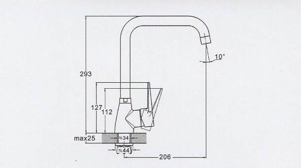 Смеситель для кухни ZEGOR (TROYA) SOP4-A045