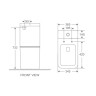 Унітаз-компакт Mixxus Premium Quadro-0401-R 610x365x825mm, система змиву RIMLESS (MP6457)