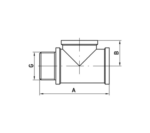 Трійник Koer KF.T06FFM.WN 1/2'' ВВЗ (без нікелю) (KR3030)