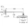 Верхній душ та душовий кронштейн 422 мм (білий) Grohe Power&Soul Cosmopolitan 190 (26172LS0)