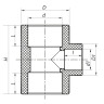 Трійник редукційний 90x63x90 PPR Koer K0225.PRO (KP2590)