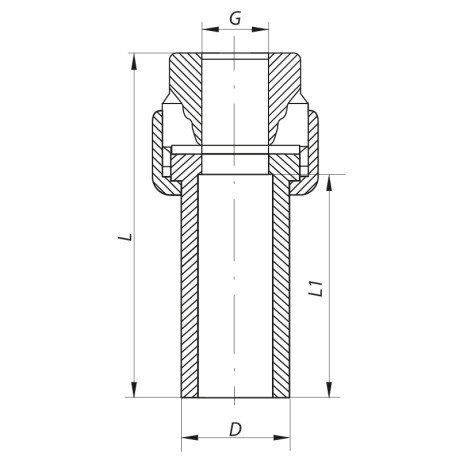 Розбірне різьбове з'єднання ВР 20x1 / 2F PPR Koer K0234.PRO (KP2599)