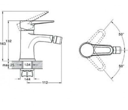 Змішувач для біде ZEGOR (TROYA) PUD2-A045YW