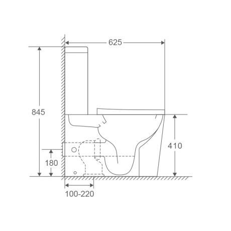 Унітаз-компакт Mixxus Premium Bevel-0401-T1 625x390x845mm, система змиву TORNADO 1.0 (MP6473)