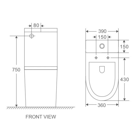 Унітаз-компакт Mixxus Premium Bevel-0401-T1 625x390x845mm, система змиву TORNADO 1.0 (MP6473)
