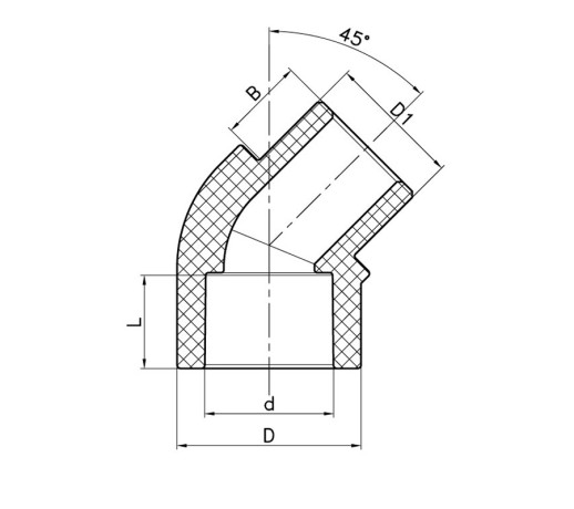 Кут Koer K0263.PRO 20 PPR 45 ВН (KP2907)